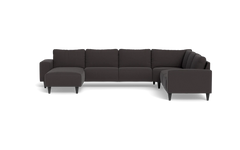 Solution 2701 hjørnesofa med chaiselong - Bloq stof - Antracite - Højrevendt