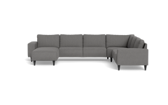 Solution 2701 hjørnesofa med chaiselong - Rebel stof - Anthracite - Højrevendt