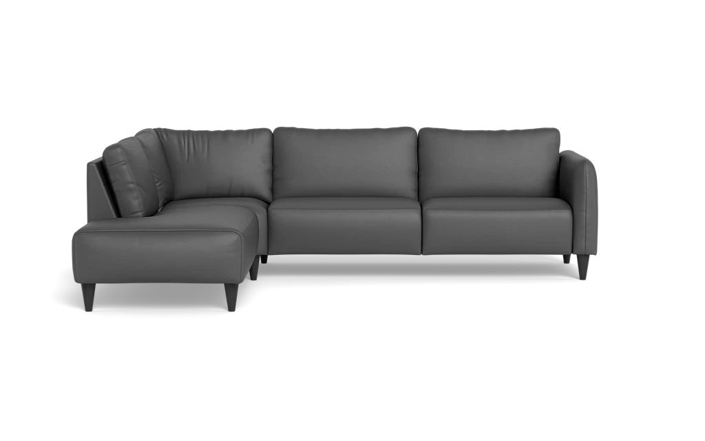 Solution 2701 sofa med open end - Soleda/spalt læder - Anthracite - Venstrevendt