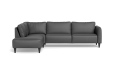 Solution 2701 sofa med open end - Soleda/spalt læder - Anthracite - Venstrevendt