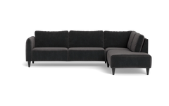 Solution 2701 sofa med open end - Adore velour - Anthracite - Højrevendt