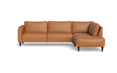Solution 2701 sofa med open end - Anilux læder - Brandy - Højrevendt