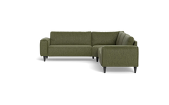 Solution 2701 hjørnesofa - brede armlæn 28 cm - Fusion stof - Army