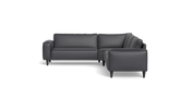 Solution 2701 hjørnesofa - brede armlæn 28 cm - Semianilin/spalt læder - Anthracite