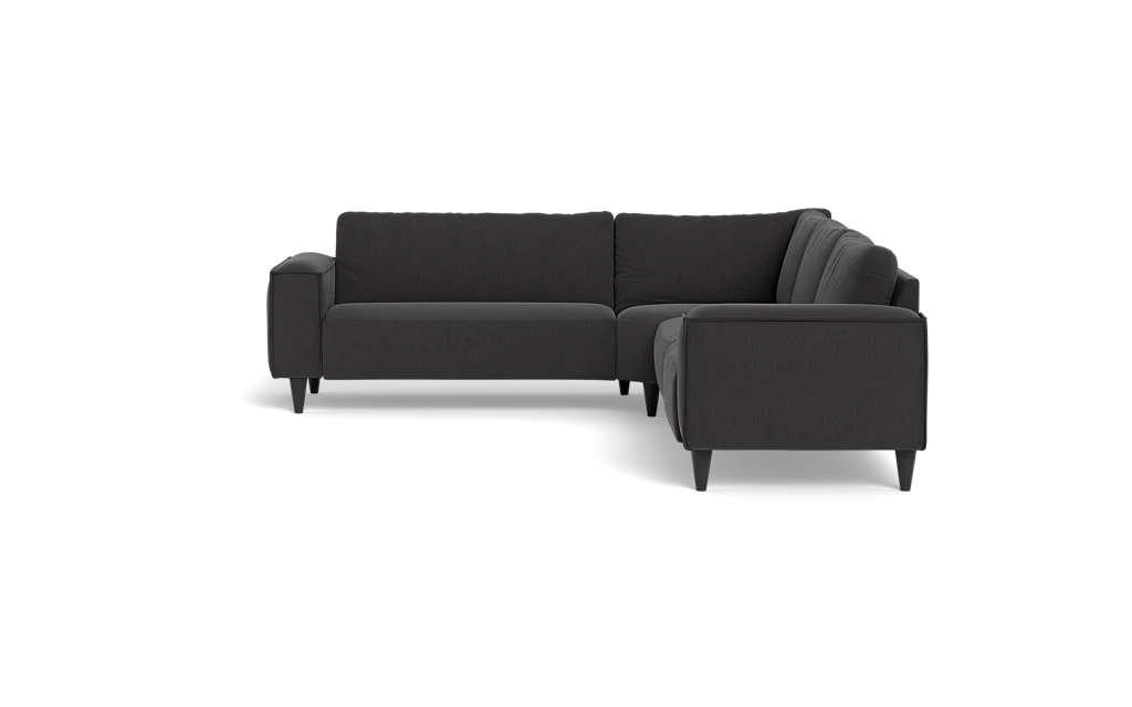 Solution 2701 hjørnesofa - brede armlæn 28 cm - Lido stof - Antracit