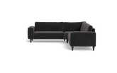 Solution 2701 hjørnesofa - brede armlæn 28 cm - Adore velour - Anthracite