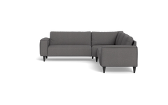 Solution 2701 hjørnesofa - brede armlæn 28 cm - Brego stof - Anthracite