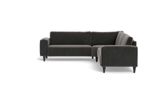 Solution 2701 hjørnesofa - brede armlæn 28 cm - Adore velour - Dark Grey