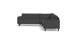 Solution 2701 hjørnesofa - brede armlæn 28 cm - City stof - Dark grey