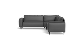 Solution 2701 hjørnesofa - brede armlæn 28 cm - Soleda/spalt læder - Anthracite