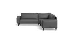 Solution 2701 hjørnesofa - brede armlæn 28 cm - Soleda/spalt læder - Anthracite