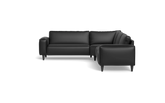 Solution 2701 hjørnesofa - brede armlæn 28 cm - Anilux læder - Black