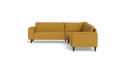 Solution 2701 hjørnesofa - brede armlæn 28 cm - New Ocean stof - Curry