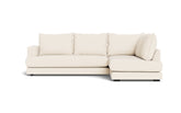 Cozy sofa med open end - Positano stof - 02 råhvid, Højrevendt
