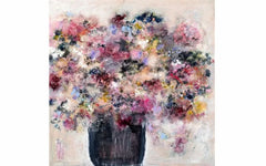 Multifarver buket lærredsprint