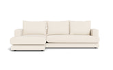 Cozy sofa med chaiselong - Positano stof - 02 råhvid, Højrevendt
