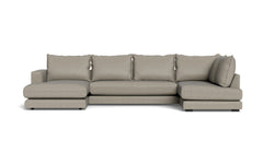 Cozy sofa med open end og chaiselong - Positano stof - 87 grå, Venstrevendt