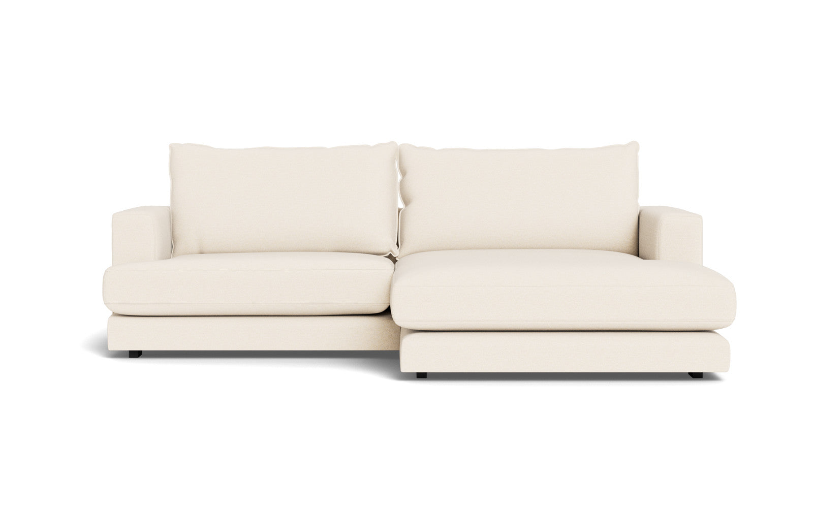 Cozy sofa med XL chaiselong - Positano stof - 02 råhvid, Højrevendt
