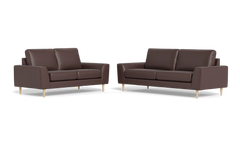Symfoni 2018 3+2 pers. sofa - Anilux læder - Dark Brown