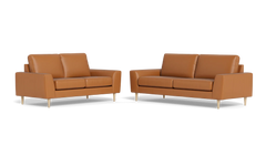 Symfoni 2018 3+2 pers. sofa - Anilux læder - Brandy