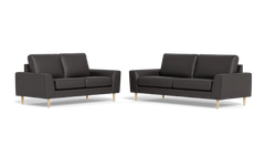 Symfoni 2018 3+2 pers. sofa - Soleda læder - Dark Brown