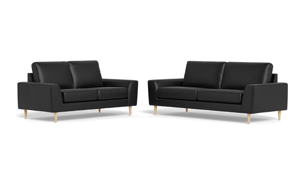 Symfoni 2018 3+2 pers. sofa - Anilux læder - Black