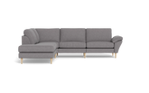 Symfoni 2018 sofa med open end - med armlæn - Montana stof - Grey - Venstrevendt