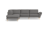 Symfoni 2018 sofa med open end - med armlæn - Rebel stof - Anthracite - Venstrevendt