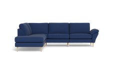 Symfoni 2018 sofa med open end - med armlæn - New Ocean stof - Dark blue - Venstrevendt
