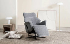 Himolla Regina 7362 lænestol med indbygget fodskammel - stof