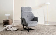 Himolla Regina 7362 lænestol med indbygget fodskammel - stof