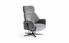 Himolla Regina 7362 lænestol med indbygget fodskammel - stof