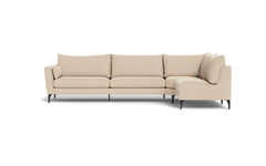 Symfoni 2018 sofa med open end - Bloq stof - Beige