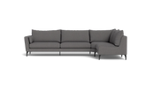 Symfoni 2018 sofa med open end - Brego stof - Anthracite