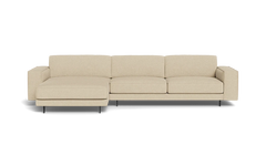 Samba Day sofa med chaiselong med Pedro arm - Makalu stof - Beige