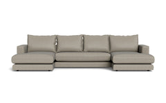 Cozy sofa med chaiselonger - Positano stof - 87 grå, Venstrevendt