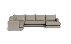 Cozy hjørnesofa med chaiselong - Positano stof - 87 grå, Venstrevendt