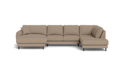Maine sofa med chaiselong og open end - Alpha Brown