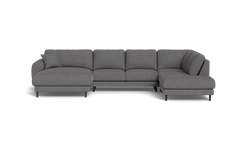 Maine sofa med chaiselong og open end - Alpha Antracit