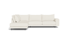 Samba Double Day sofa med open end Pedro arm - Makalu stof - ivory