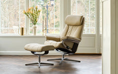 Stressless® Paul lænestol og fodskammel med Cross stel