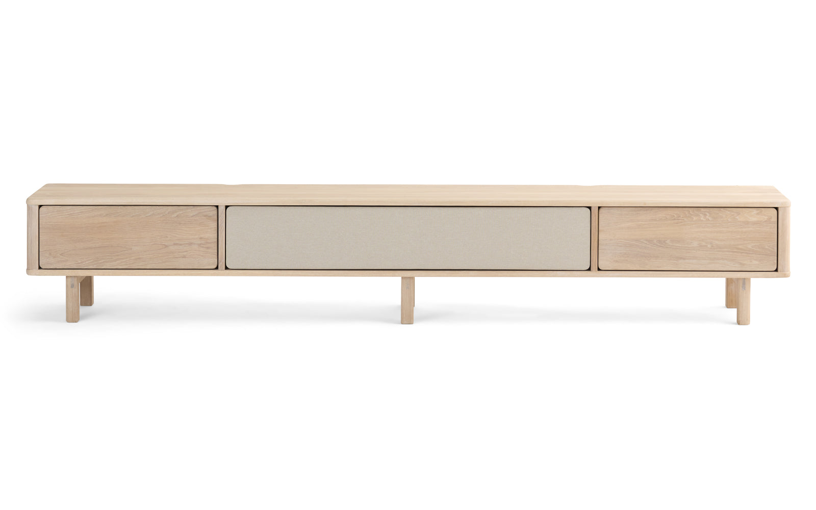 Ella Hifi tv-bord 237 cm, massiv eg