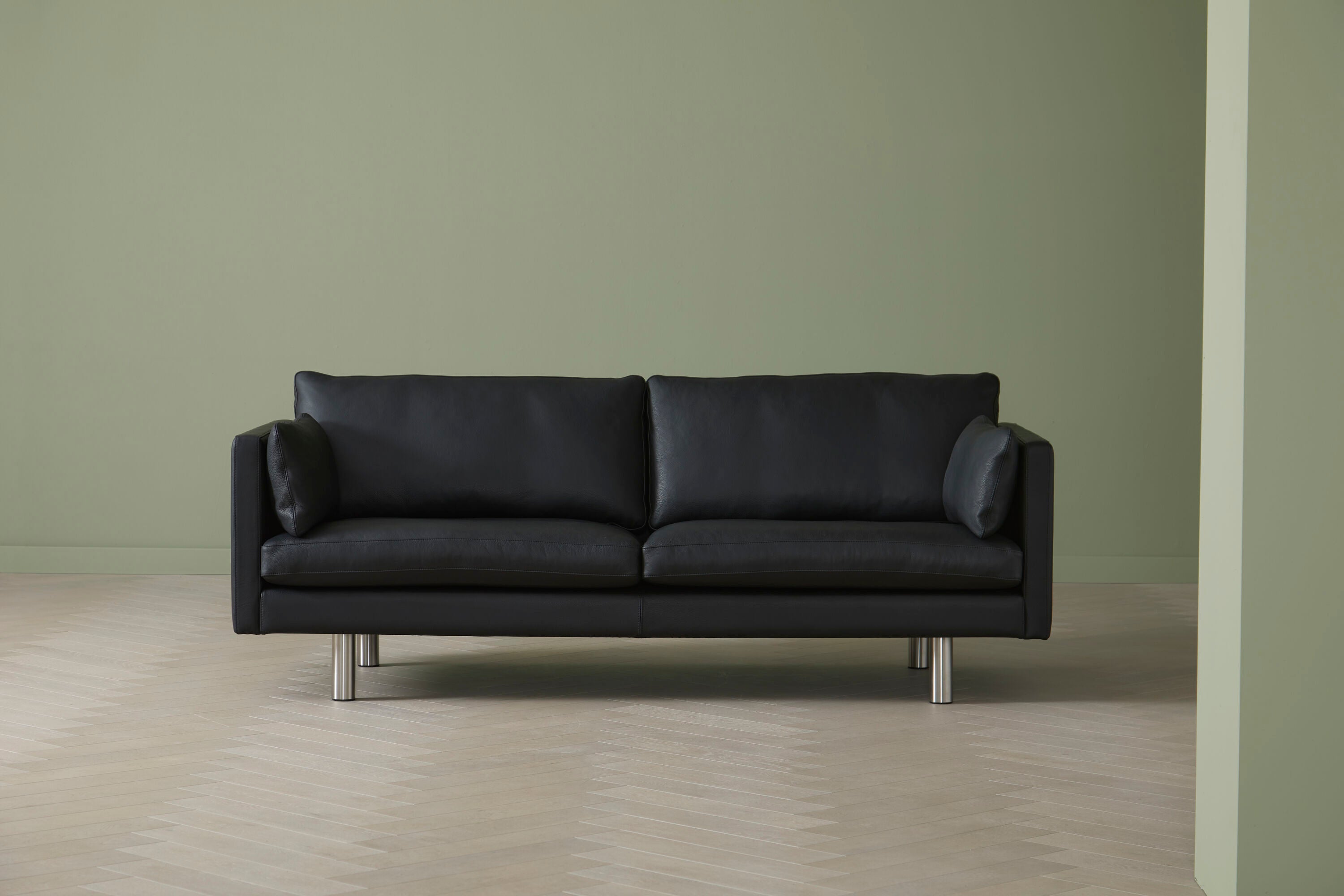 Nielaus Handy 3 pers. sofa A2 Edition – sort læder – billede 1