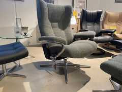 Stressless Wing lænestol og skammel - Udstillingsmodel