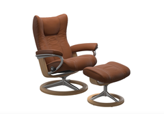 Stressless® Wing Signature lænestol & skammel - Krom