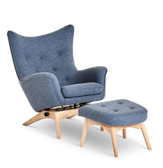 Kira lænestol med vippefunktion inkl. fodskammel