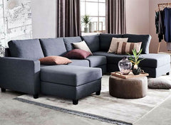 Als U-sovesofa med chaiselong