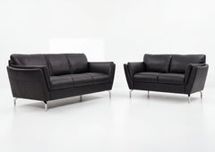 BD Santana sofasæt 3+2 pers. – sort læder – billede 1