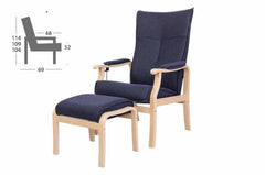 Haslev lænestol & skammel