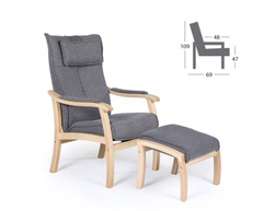 Løkken lænestol & skammel